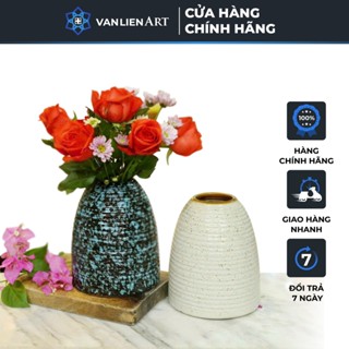 Bình hoa dáng chuông gốm mini cắm màu vintage đa dạng cao 15cm, đồ decor chụp ảnh | Vạn Liên Art