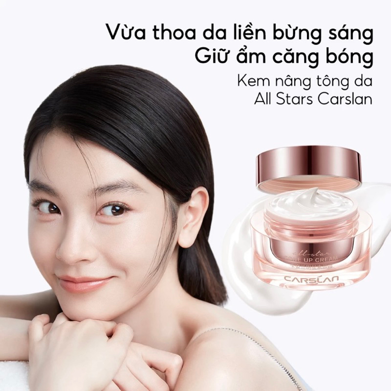 Kem Nâng Tông Da Carslan Kem Lười Makeup Dưỡng Ẩm Che Khuyết Điểm 5g