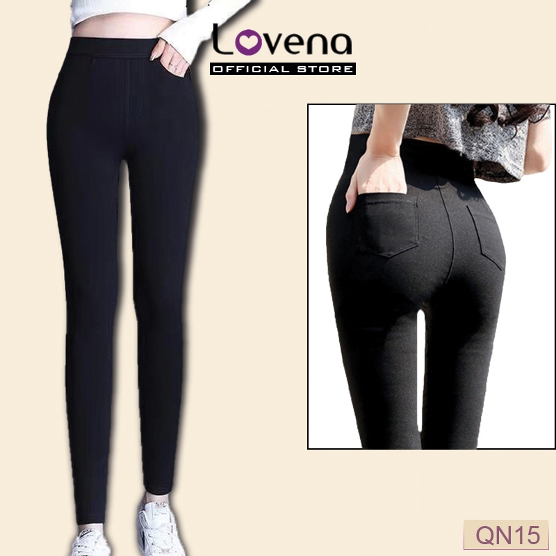 UMI Lông Xuất Hàn - Quần Legging Dày Dặn, 2 Túi Hậu Cao Cấp Lovena QN15