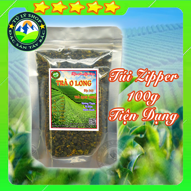 Trà Ô Long Sạch Mộc Châu 100g - Nước Trà Xanh Hương Trà Thơm - Trà Mộc Châu Đặc Sản