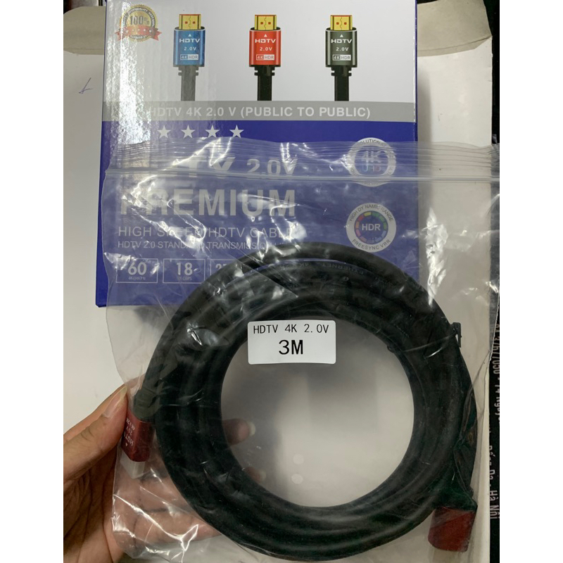 Cáp HDMI 1.5m 3m 5m Lõi Đồng HDTV 4K*2K  - Dây HDMI To HDMI Tròn Chuẩn FULL HD 1080p