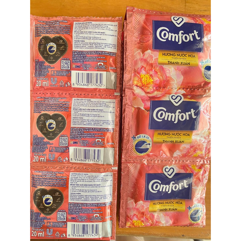 Dây Nước Xả Vải Làm Mềm 1 lần xả hương ban mai  Comfort Đậm Đặc