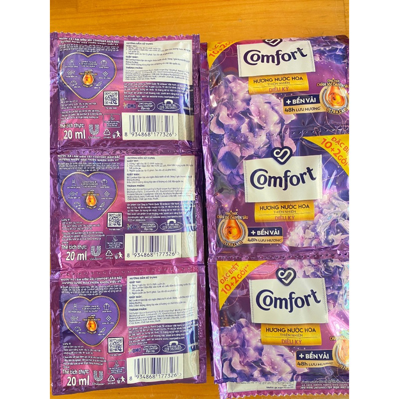 Dây Nước Xả Vải Làm Mềm 1 lần xả hương ban mai  Comfort Đậm Đặc
