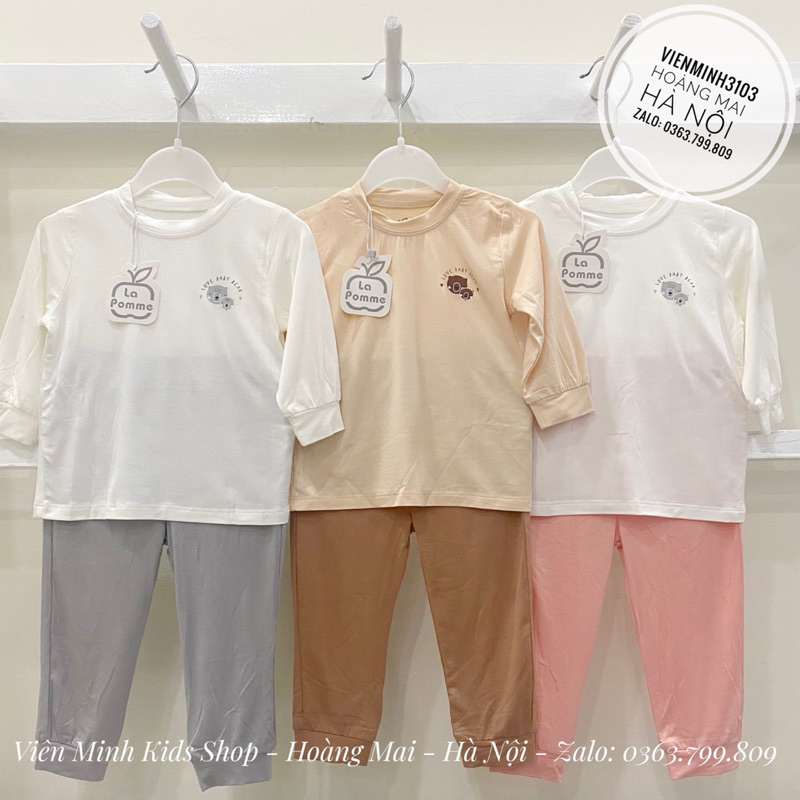 LA POMME Bộ dài tay năng động và sắc màu vui nhộn hãng La pomme