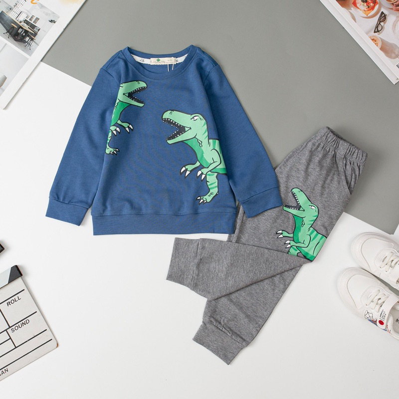 Bộ dài tay bé trai thu đông 2-8y . Chất cotton mềm mịn, thấm hút mồ hôi, co giãn tốt, hình in sắc nét