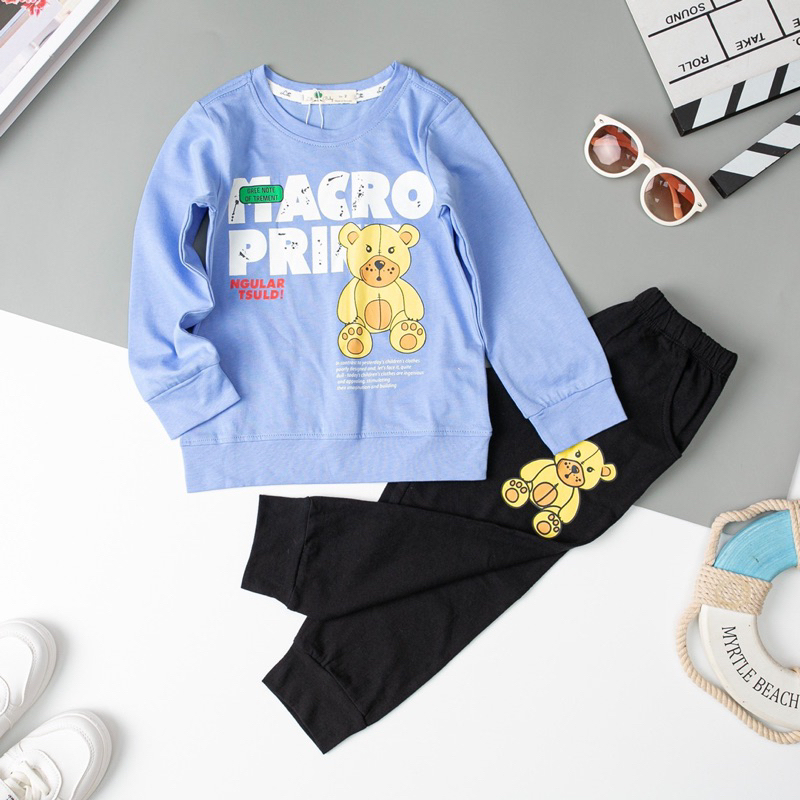 Bộ dài tay bé trai thu đông 2-8y . Chất cotton mềm mịn, thấm hút mồ hôi, co giãn tốt, hình in sắc nét