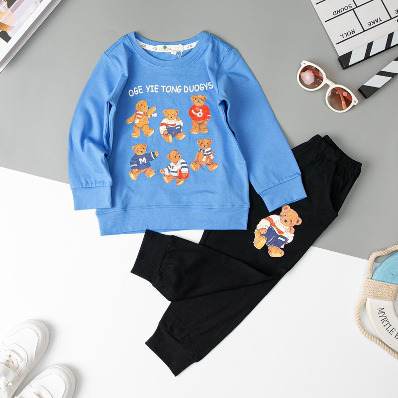 Bộ dài tay bé trai thu đông 2-8y . Chất cotton mềm mịn, thấm hút mồ hôi, co giãn tốt, hình in sắc nét
