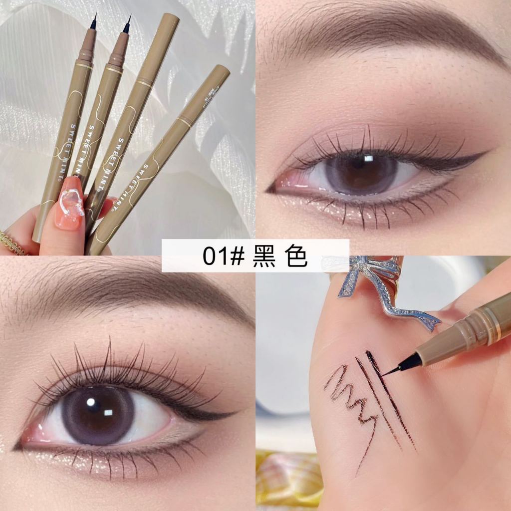 Bút Kẻ Mắt Dạng Lỏng SWEET MINT Slim Liquid Eyeliner 0.05mm Nhanh Khô Chống Thấm Nước Không Nhòe Cao Cấp