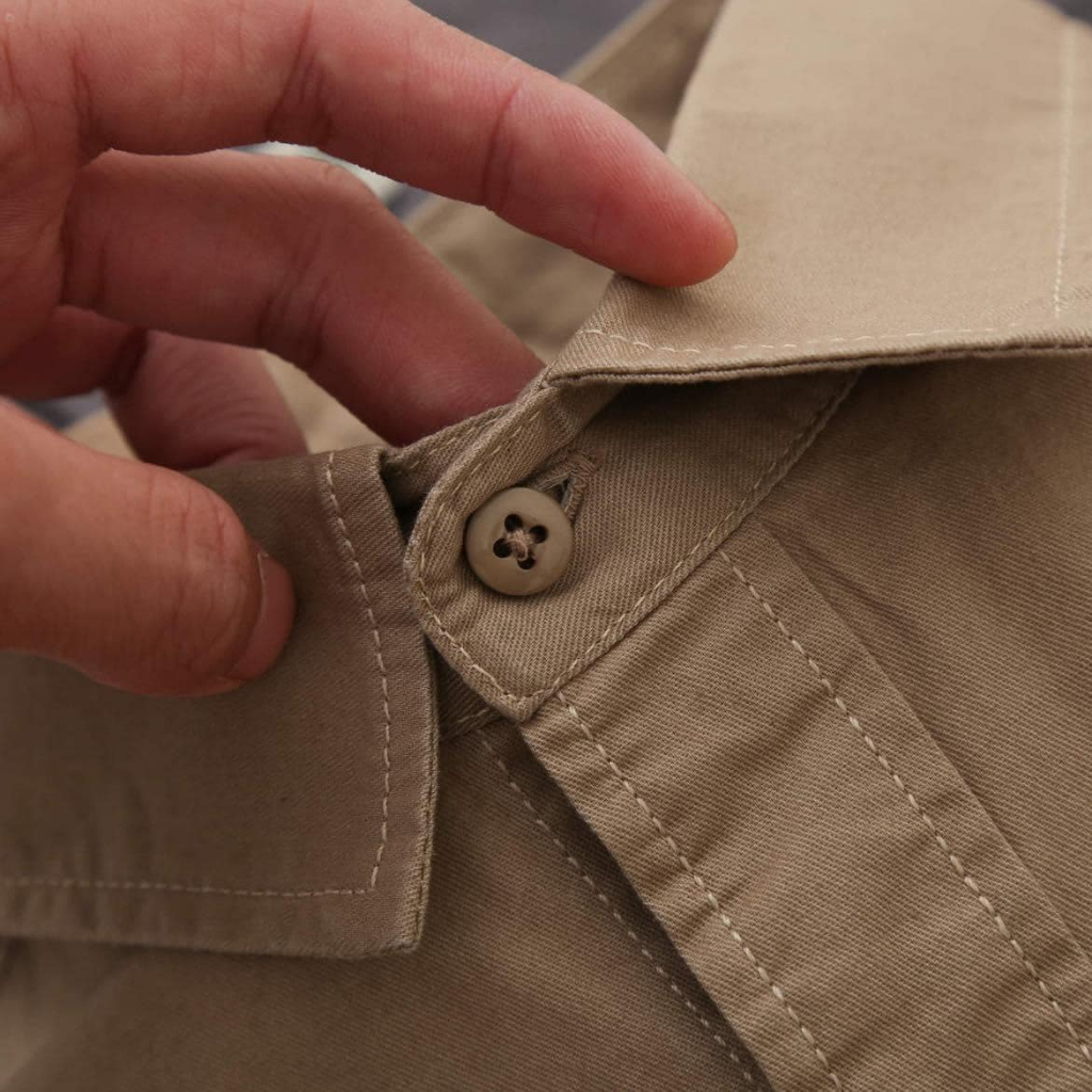 Áo Somi, Áo Sơ Mi Nam Tay Dài Kaki Trơn Bigsize  YASMEN, mã YAD200