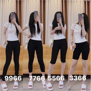 Quần Legging nữ lửng  7766 co dãn dày dặn