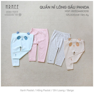 Hrnee - quần dài cho bé chất nỉ lông ấm hãng hrnee