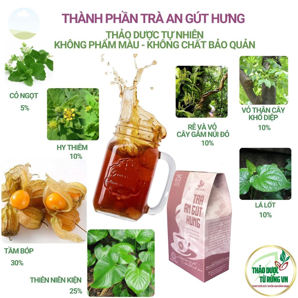 Trà Xương Khớp AN GÚT HƯNG Cho Người Gút, Viêm Thoái Hóa Khớp, Viêm Đa Khớp 25 Gói 125g Thảo Dược Từ Rừng VN