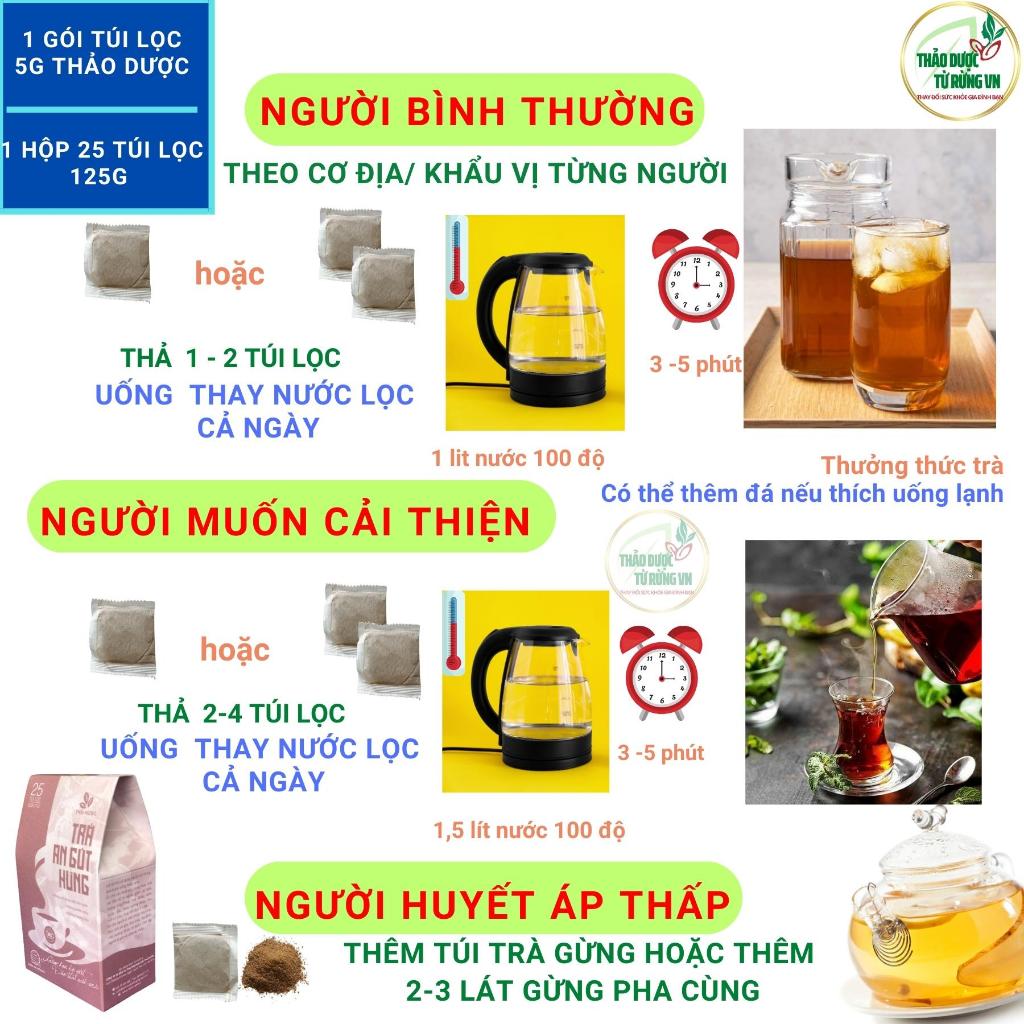 Trà Xương Khớp AN GÚT HƯNG Cho Người Gút, Viêm Thoái Hóa Khớp, Viêm Đa Khớp 25 Gói 125g Thảo Dược Từ Rừng VN