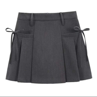 Chân Váy Xếp Li Nơ Túi Bigsize Khuy Khoá Có Lót Quần CV32