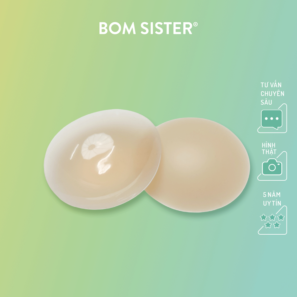 1 cặp dán nhũ silicon nhiệt tự thân không keo BOM SISTER D883