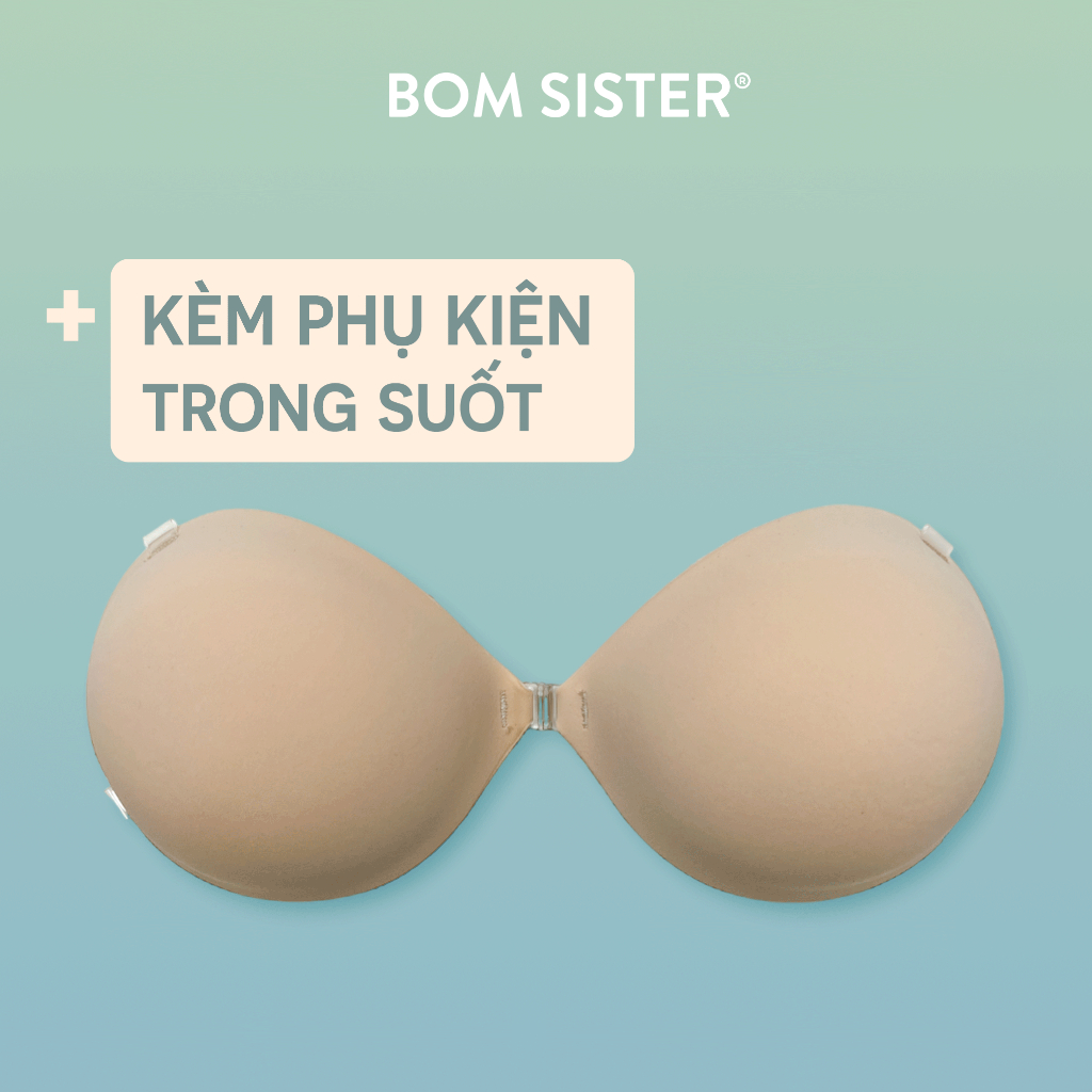 Áo lót dán vải mút dày cài trước chuyên mặc trang phục hở lưng BOM SISTER AD00110