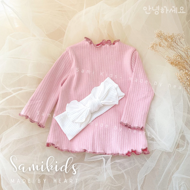 Áo dài tay cho bé cổ leo mềm mại 3-15kg ACL23