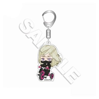 Móc khóa  TOKYO REVENGERS - KỊCH TRƯỜNG CỦA TAKEMICHI ver XE VÀ MÈO in hình anime chibi keyring mica acrylic dễ thương