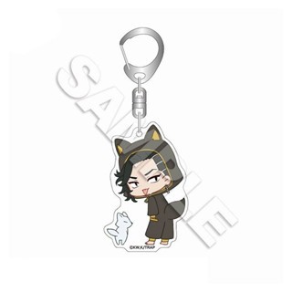 Móc khóa  TOKYO REVENGERS - KỊCH TRƯỜNG CỦA TAKEMICHI ver XE VÀ MÈO in hình anime chibi keyring mica acrylic dễ thương