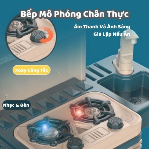 Bộ đồ chơi nhà bếp cỡ lớn cao 95cm nhựa  ABS cao cấp - Đồ chơi nhập vai đầu bếp nấu ăn giáo dục trẻ em bé trai bé gái A1