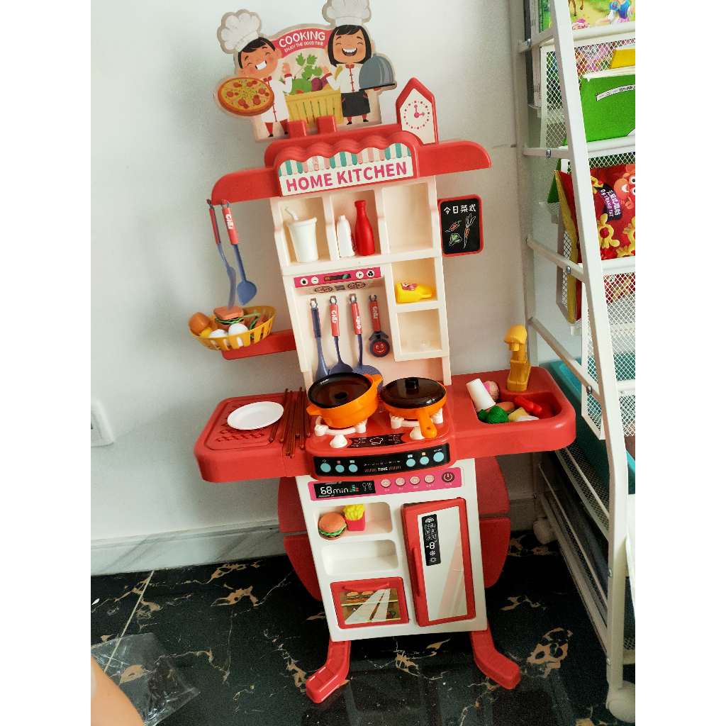 Bộ đồ chơi nhà bếp cỡ lớn cao 95cm nhựa  ABS cao cấp - Đồ chơi nhập vai đầu bếp nấu ăn giáo dục trẻ em bé trai bé gái A1