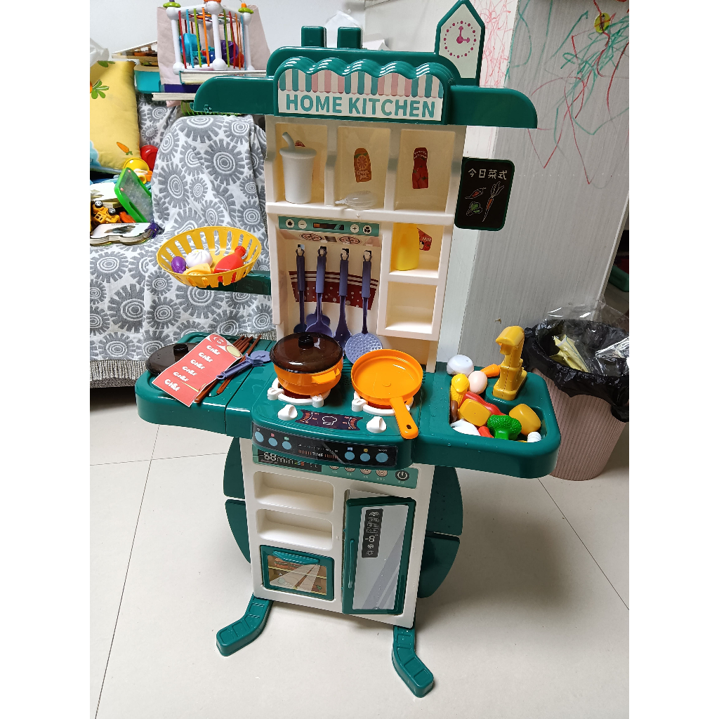 Bộ đồ chơi nhà bếp cỡ lớn cao 95cm nhựa  ABS cao cấp - Đồ chơi nhập vai đầu bếp nấu ăn giáo dục trẻ em bé trai bé gái A1