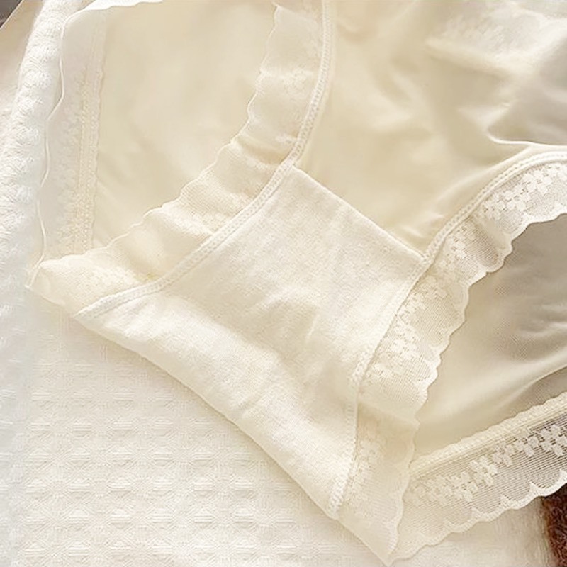 Quần Lót Nữ Su Mỏng Viền Ren Sexy Phối Hoa Đính Nơ Gợi Cảm 199