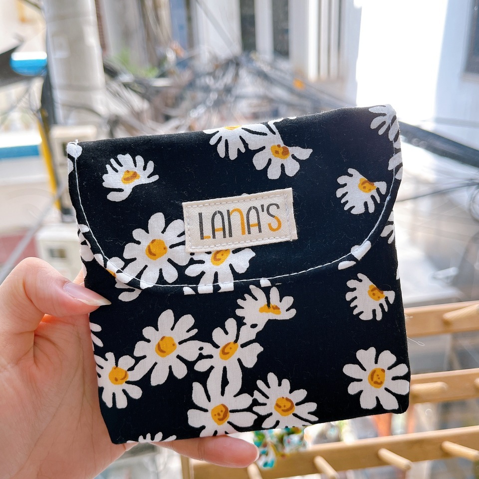 Ví Vải Cầm Tay Handmade Đựng Vật Dụng Cơ Bản, Túi Mini Đựng Băng Vệ Sinh