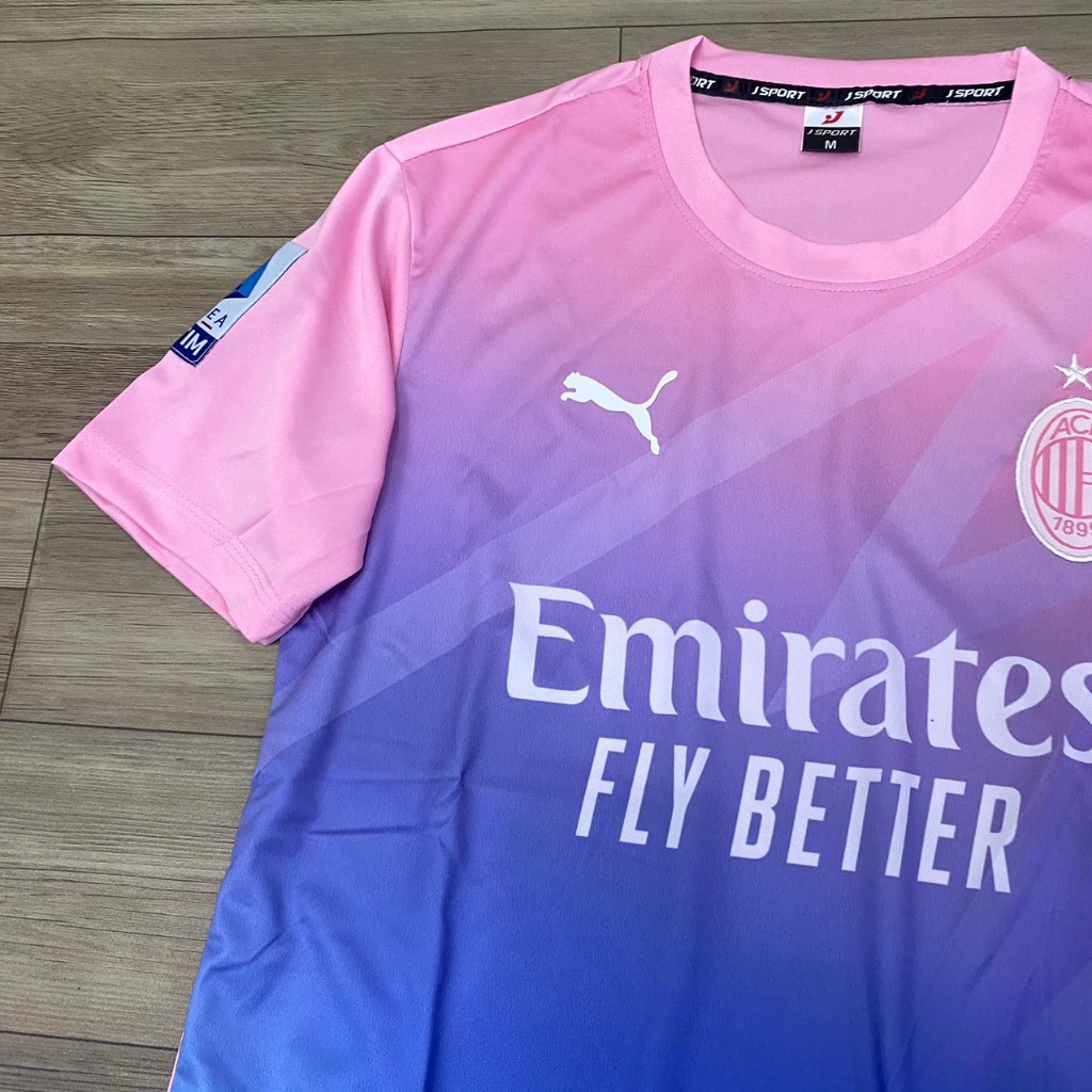 Bộ quần áo bóng đá AC Milan hồng tím sân khách JP-2024-FLG