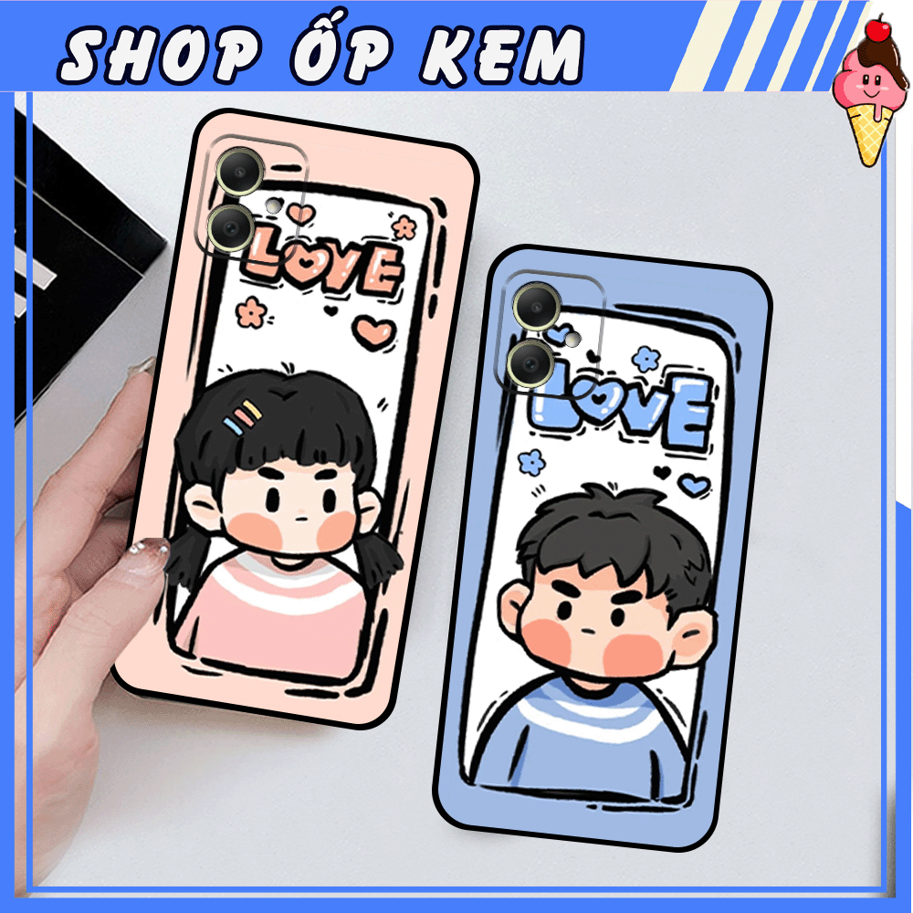 Ốp Điện Thoại Samsung Galaxy A05 , A05s In hình Cặp đôi couple đáng yêu cute dễ thương