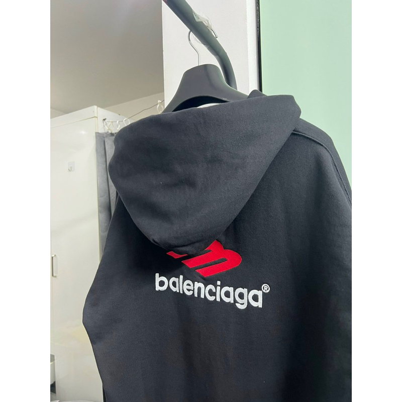 Áo Hoodie - Balenciaga - BLCG oversize thêu logo newFW2023
