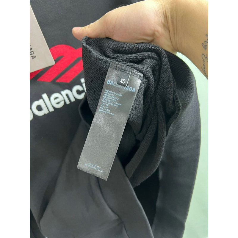 Áo Hoodie - Balenciaga - BLCG oversize thêu logo newFW2023