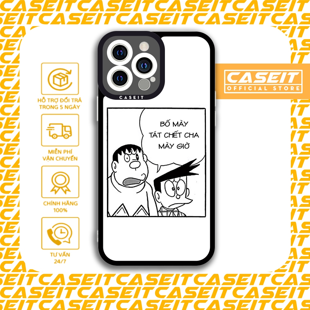 Ốp lưng iphone cạnh vuông Caseit Doraemon meme chaien xeko manga anime 8/8plus/x/xs/11/12/13/14/pro/max/plus/promax