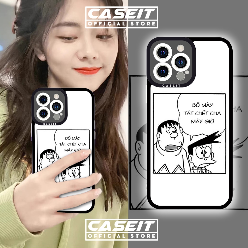 Ốp lưng iphone cạnh vuông Caseit Doraemon meme chaien xeko manga anime 8/8plus/x/xs/11/12/13/14/pro/max/plus/promax