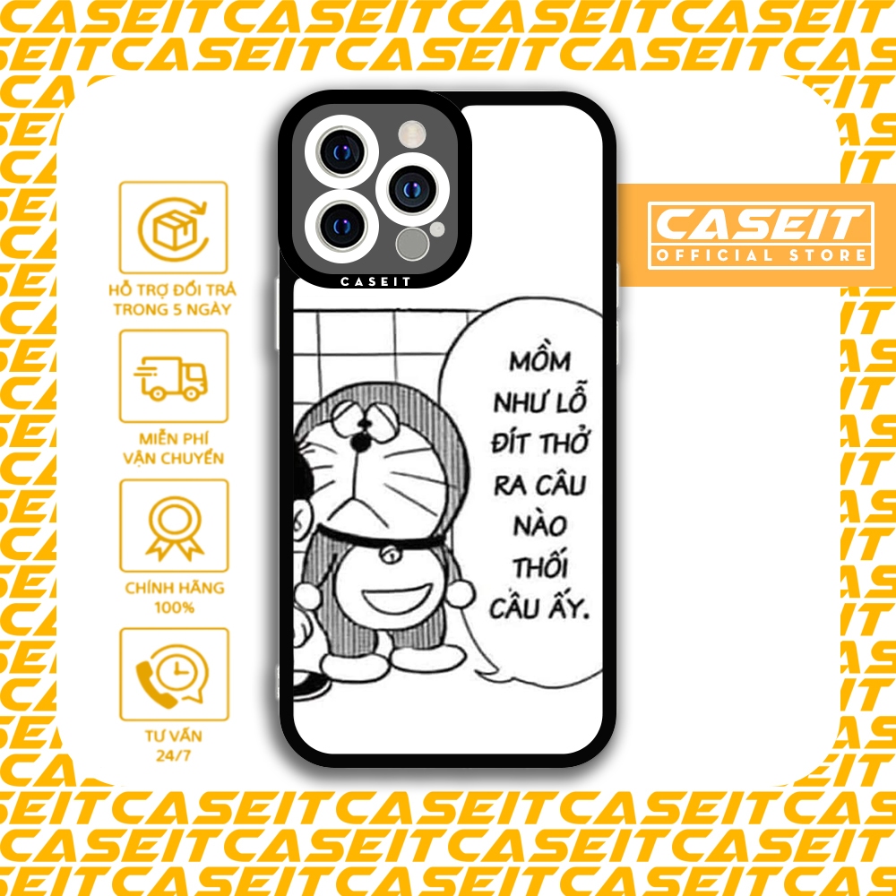Ốp lưng iphone cạnh vuông Caseit Doraemon meme chaien xeko manga anime 8/8plus/x/xs/11/12/13/14/pro/max/plus/promax