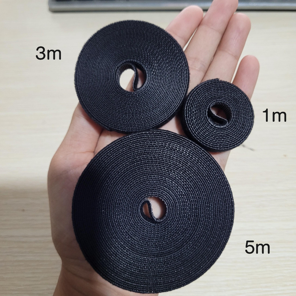 Cuộn Dây Quấn Chống Rối - Dây Dán Velcro Dài 1m - 5m Cho Dây Cáp Sạc, Tai Nghe