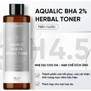 Toner DrCeutics BHA Aqualic BHA 2% Herbal 100ml