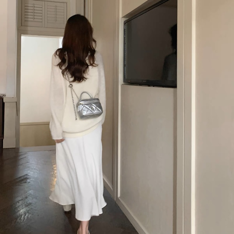 Túi hộp mini dây xích da dao cấp cầm tay đi tiệc