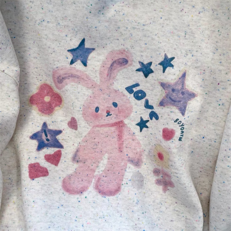 Áo len hoodie thỏ QC