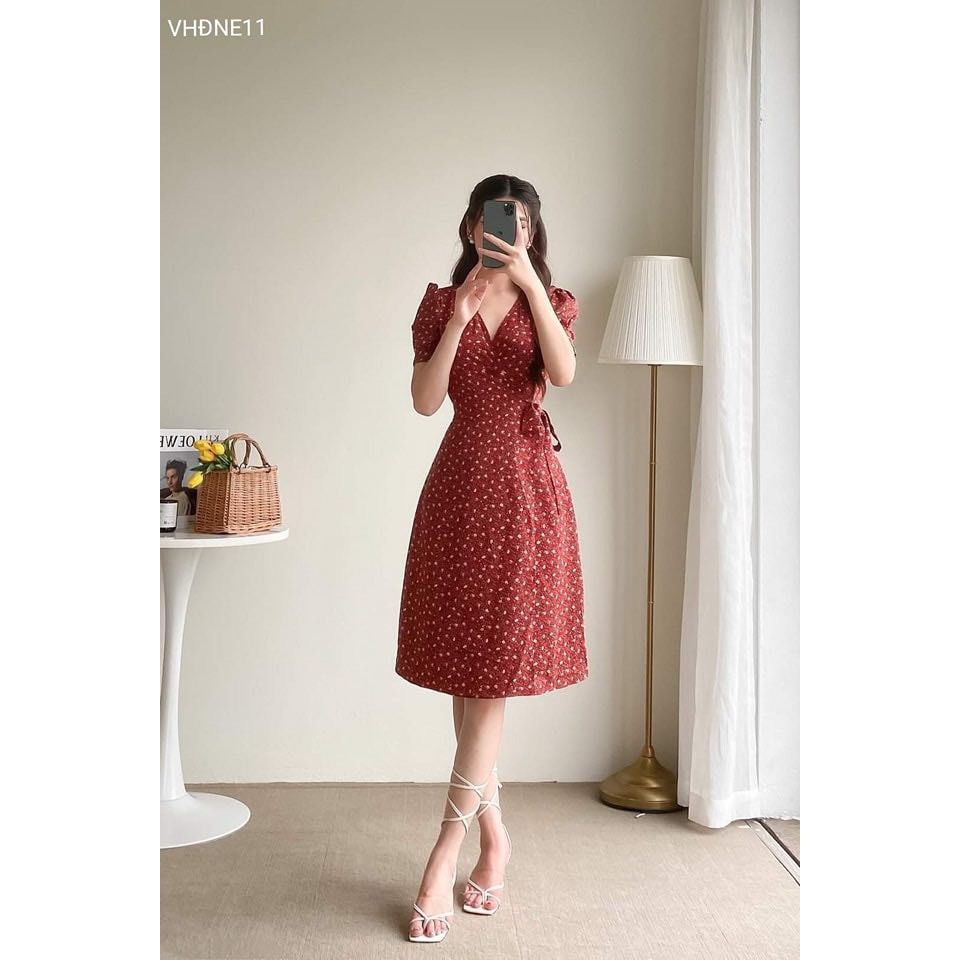 Váy hoa đỏ bigsize  VSHIRT