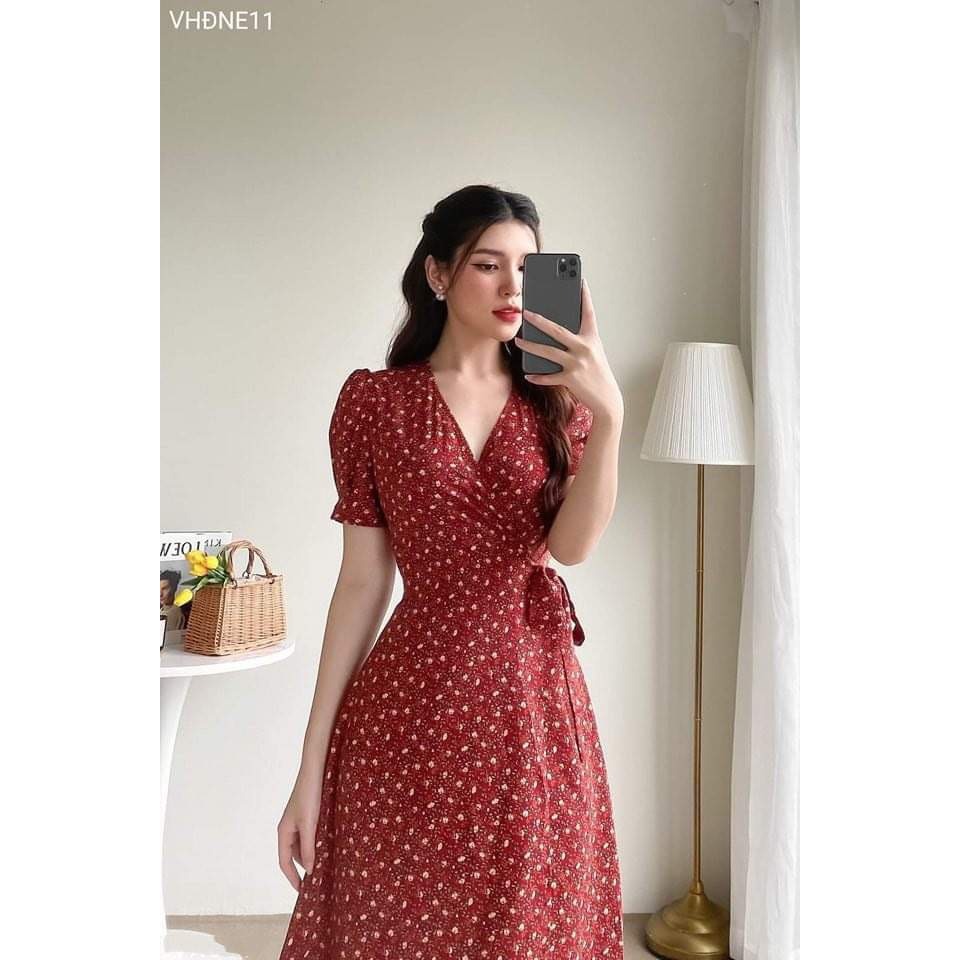 Váy hoa đỏ bigsize  VSHIRT