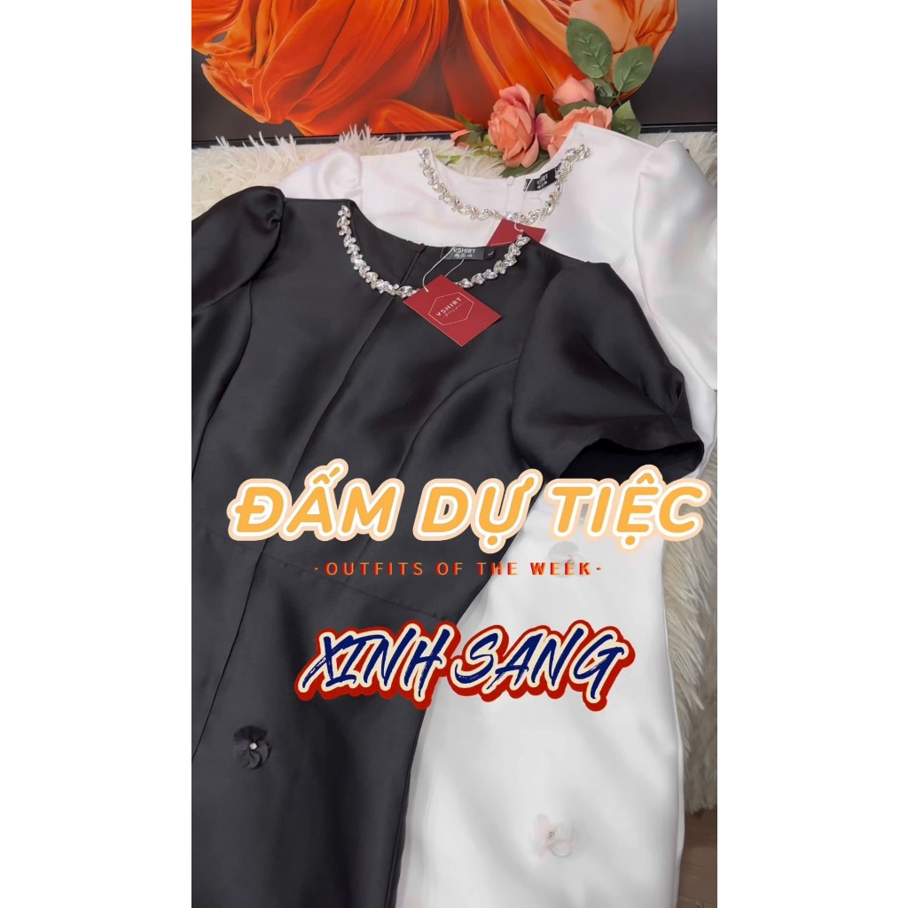 Váy cổ đính đá bigsize  VSHIRT