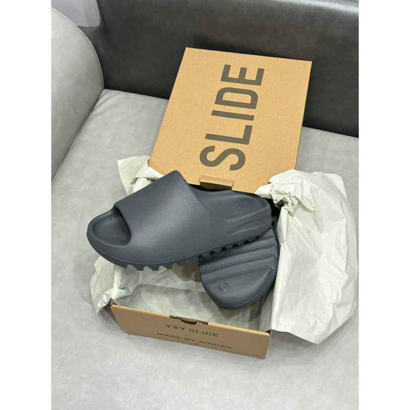 Dép Slide Yz vân nhám Slate Grey