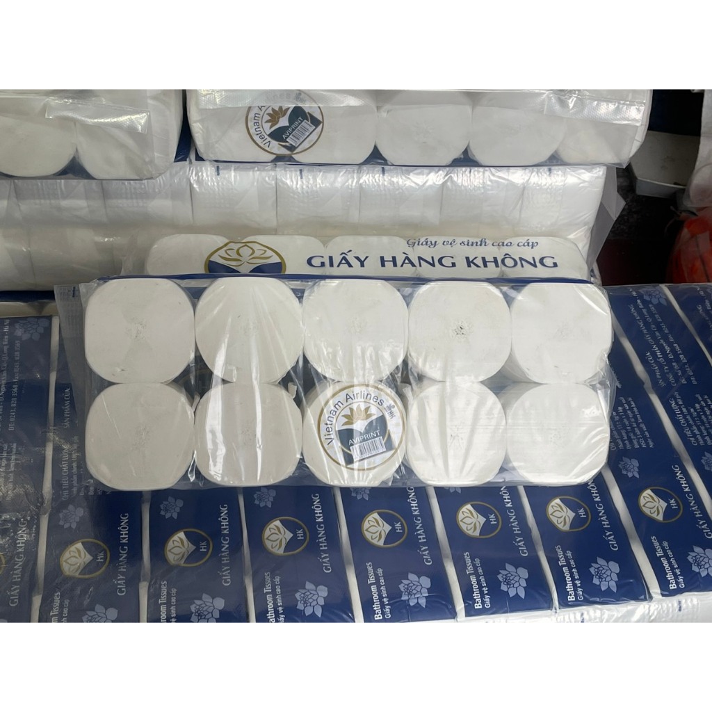 Bịch 10 Cuộn Giấy Vệ Sinh Không Lõi, Loại Dày 4 Lớp Siêu Dai Siêu Mịn