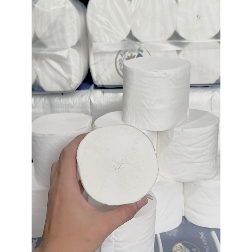 Bịch 10 Cuộn Giấy Vệ Sinh Không Lõi, Loại Dày 4 Lớp Siêu Dai Siêu Mịn
