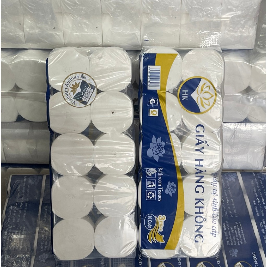 Bịch 10 Cuộn Giấy Vệ Sinh Không Lõi, Loại Dày 4 Lớp Siêu Dai Siêu Mịn