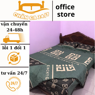 [BÁN RẺ LẤY TƯƠNG TÁC] Bộ Ga Gối Trần Bông Dày Dặn, Xẻ Góc ( Ga Chùm, Ga Phủ Xuống Giường Như Ảnh)