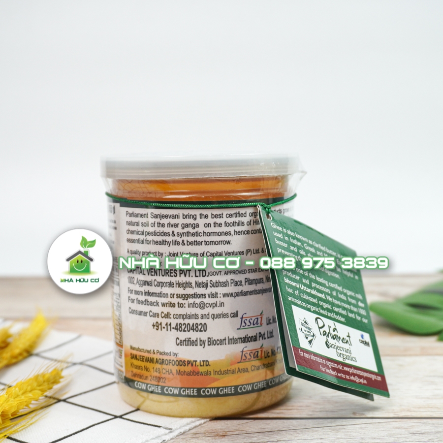 Bơ ghee hữu cơ PARLIAMENT 200ml/500ml - Date: 25/5/2024 - Shanti