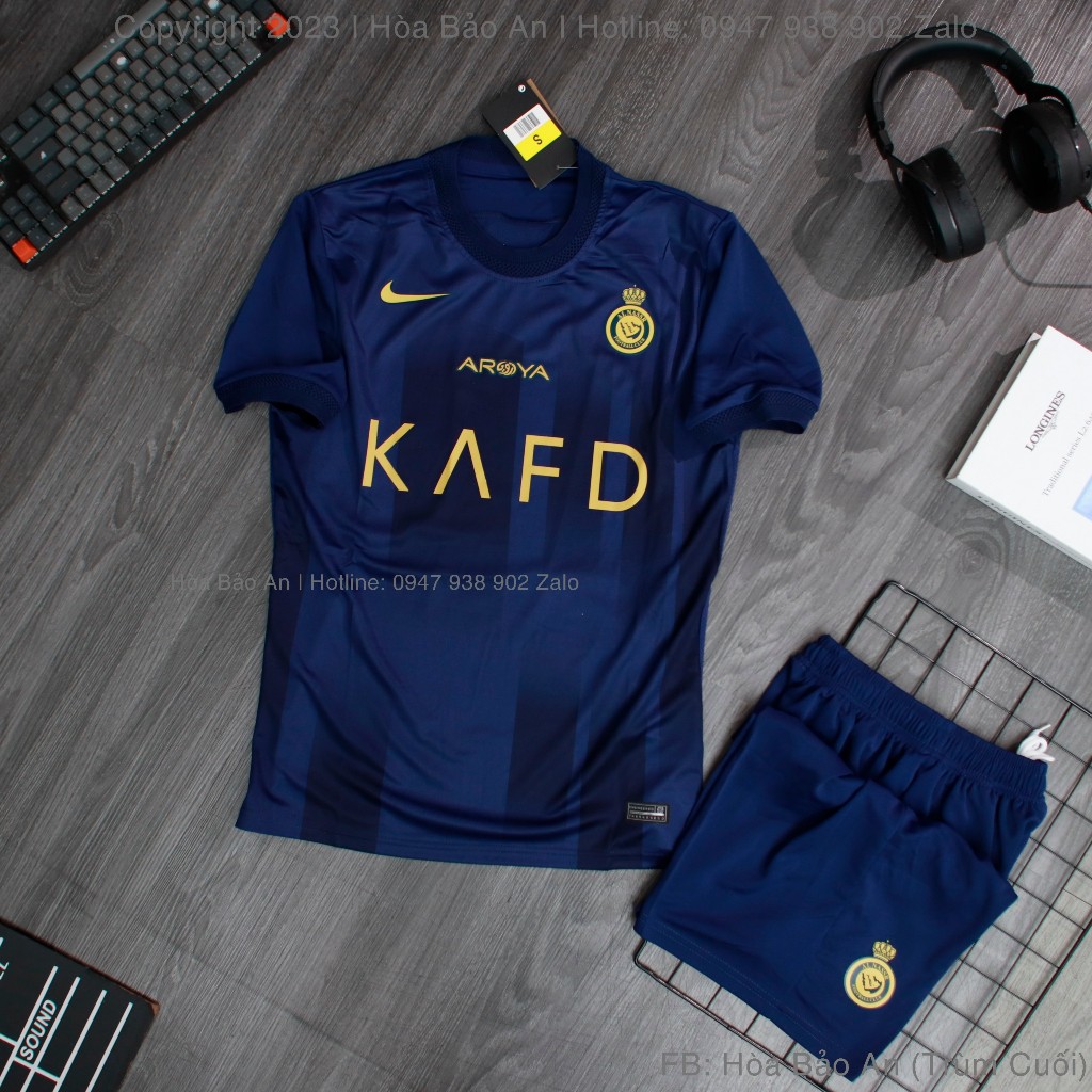 Áo al nassr 2023 2024 - Quần Áo Bóng Đá, Đồ Đá Banh AL NASSR Vàng 2023 2024 Vải Thái Cao Cấp Không Nhăn Không Xù Lông