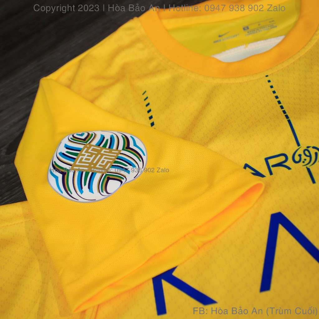 Áo al nassr 2023 2024 - Quần Áo Bóng Đá, Đồ Đá Banh AL NASSR Vàng 2023 2024 Vải Thái Cao Cấp Không Nhăn Không Xù Lông